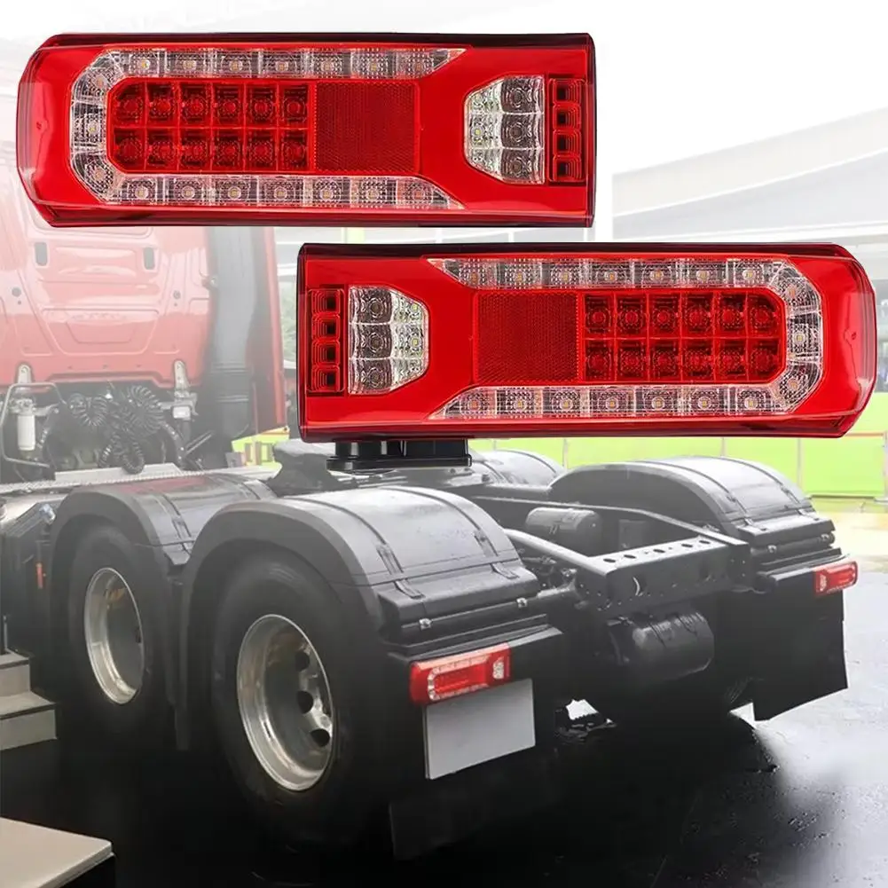 Truck LED Tail Lamp 24V Car Trailer Trucks Tail Lights Car LED Rear Tail Light Running Turn Signal for Benz Truck 1pcs G8O1
Truck LED Tail Lamp 24V Car Trailer Trucks Tail Lights Car LED Rear Tail Light Running Turn Signal for Benz Truck 1pcs G8O1