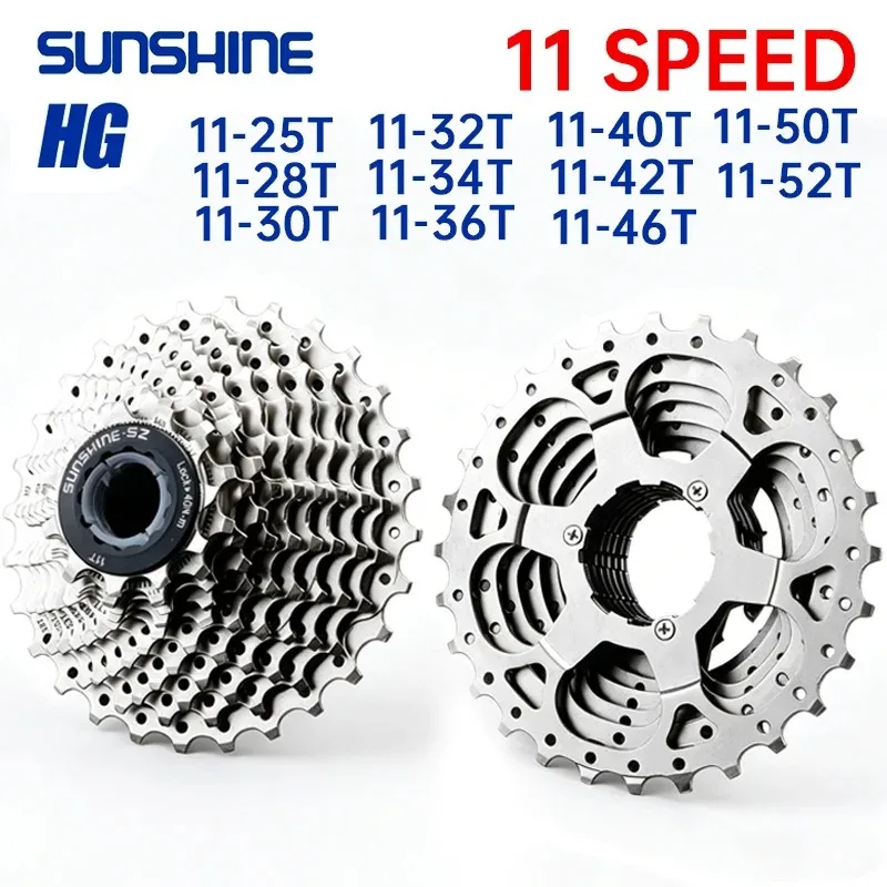 SUNSHINE 11 34t 36t 40t 42t 46t 50t cassette 11 speed lightweight 11-speed mtb cassette For Shimano HG MTB Road bike cassette
SUNSHINE 11 34t 36t 40t 42t 46t 50t cassette 11 speed lightweight 11-speed mtb cassette For Shimano HG MTB Road bike cassette