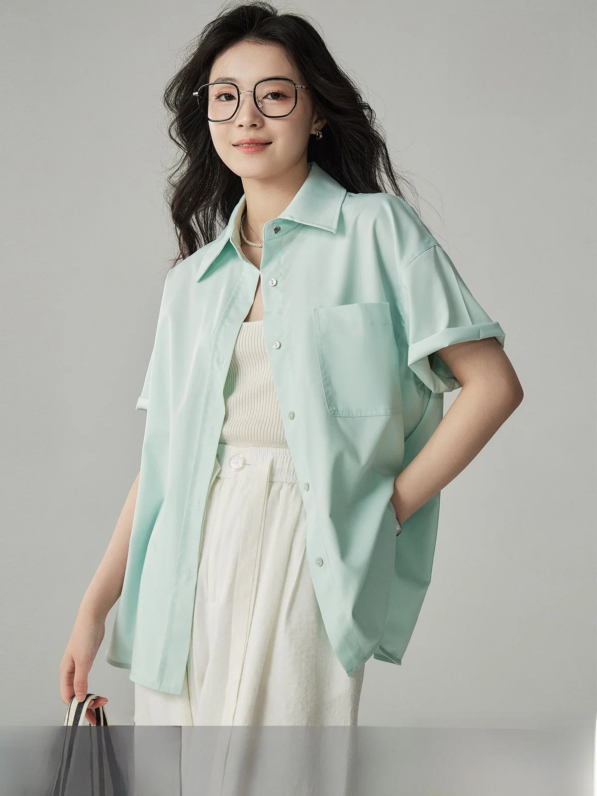 Blue Casual Loose Women's Shirt Anti-Wrinkle Slimming Comfortable Commute Style Short Sleeve Button up Pure Color Fashion
Blue Casual Loose Women's Shirt Anti-Wrinkle Slimming Comfortable Commute Style Short Sleeve Button up Pure Color Fashion