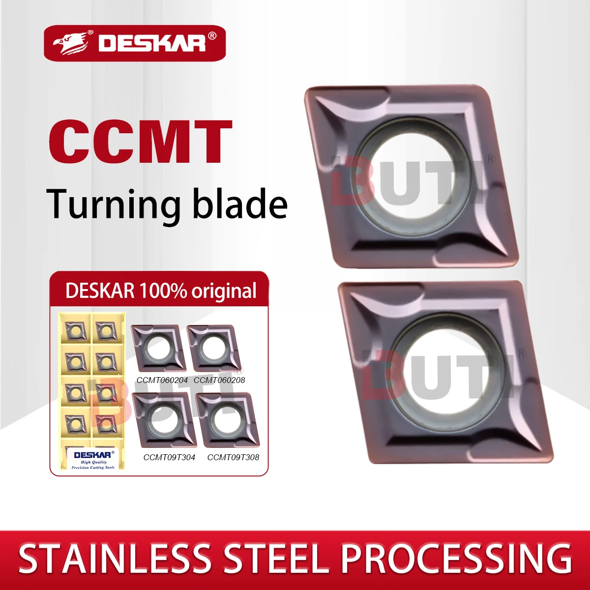 DESKAR 100% Original CCMT060204/060208 CCMT09T304 CCMT09T308 CCMT120404 CCMT120408 LF6018 Turning Tools Carbide Insert CNC Lathe
DESKAR 100% Original CCMT060204/060208 CCMT09T304 CCMT09T308 CCMT120404 CCMT120408 LF6018 Turning Tools Carbide Insert CNC Lathe