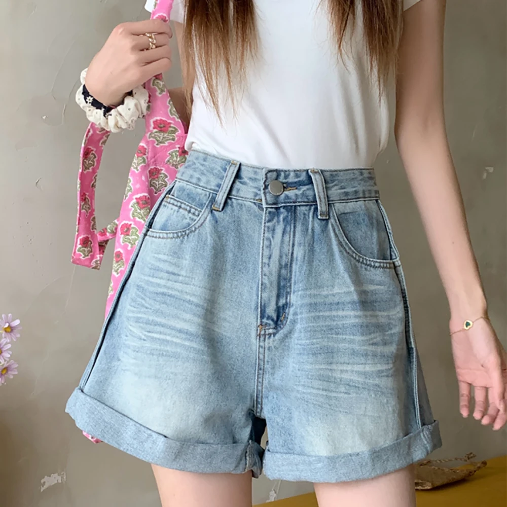 Oversized A-line Denim Shorts for Women Summer High Waist Slim Wide Leg Jeans Shorts Female Casual Straight Thin Hot Pants
Oversized A-line Denim Shorts for Women Summer High Waist Slim Wide Leg Jeans Shorts Female Casual Straight Thin Hot Pants