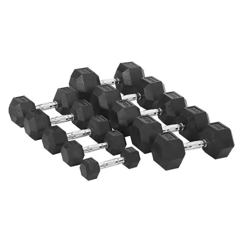 Wholesale Fitness Equipment Rubber-Covered Anti-Roll Free Weight 2.5kg-70kg Rubber Hexagon Dumbbell
Wholesale Fitness Equipment Rubber-Covered Anti-Roll Free Weight 2.5kg-70kg Rubber Hexagon Dumbbell