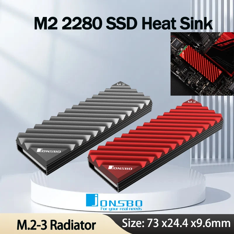 Jonsbo M.2 SSD NVMe Heat Sink M2 2280 Solid State Hard Disk Aluminum Heatsink Gasket with Silicone Thermal Pad PC Accessories
Jonsbo M.2 SSD NVMe Heat Sink M2 2280 Solid State Hard Disk Aluminum Heatsink Gasket with Silicone Thermal Pad PC Accessories