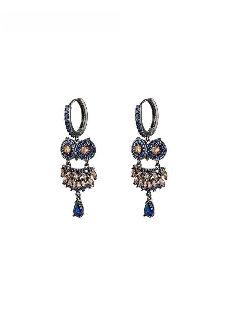 Blue Owl Earrings Women's Niche Design High-end Earrings, Ethnic Style Earrings, New Models in 2024
Blue Owl Earrings Women's Niche Design High-end Earrings, Ethnic Style Earrings, New Models in 2024