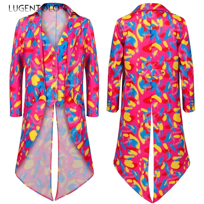 Men Retro Disco Trench Print Tailcoat New Halloween Tuxedo Casual 70's Carnival Costumes Party Elegant Long Jackets
Men Retro Disco Trench Print Tailcoat New Halloween Tuxedo Casual 70's Carnival Costumes Party Elegant Long Jackets