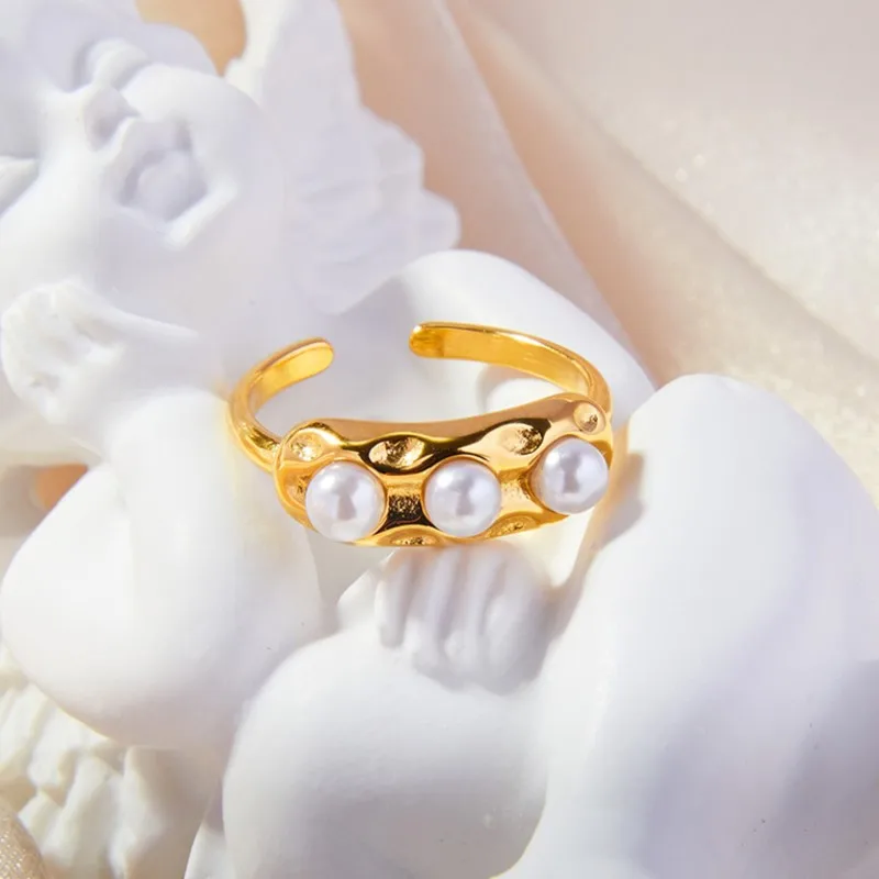 Elegant Inlaid Shell Beads Stainless Steel Rings For Women Gold Plated Waterproof Non Fading Women's Open Ring Girls Figer Ring
Elegant Inlaid Shell Beads Stainless Steel Rings For Women Gold Plated Waterproof Non Fading Women's Open Ring Girls Figer Ring