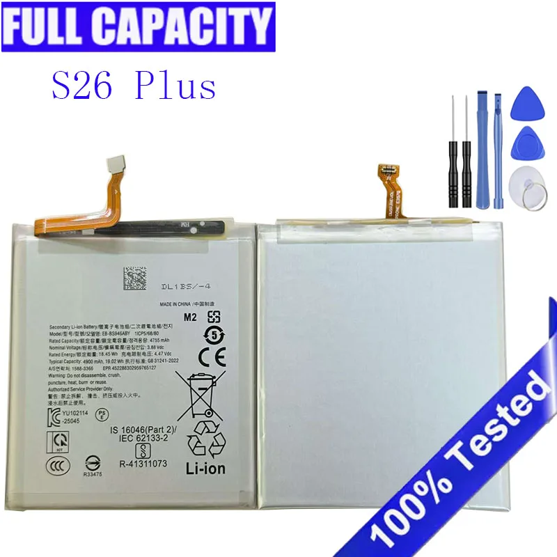 Polymer Lithium EB-BS942ABY Battery for Samsung Galaxy s26 S26+ S26Plus EB-BS946ABY Mobile Phones Batteries Bateria
Polymer Lithium EB-BS942ABY Battery for Samsung Galaxy s26 S26+ S26Plus EB-BS946ABY Mobile Phones Batteries Bateria