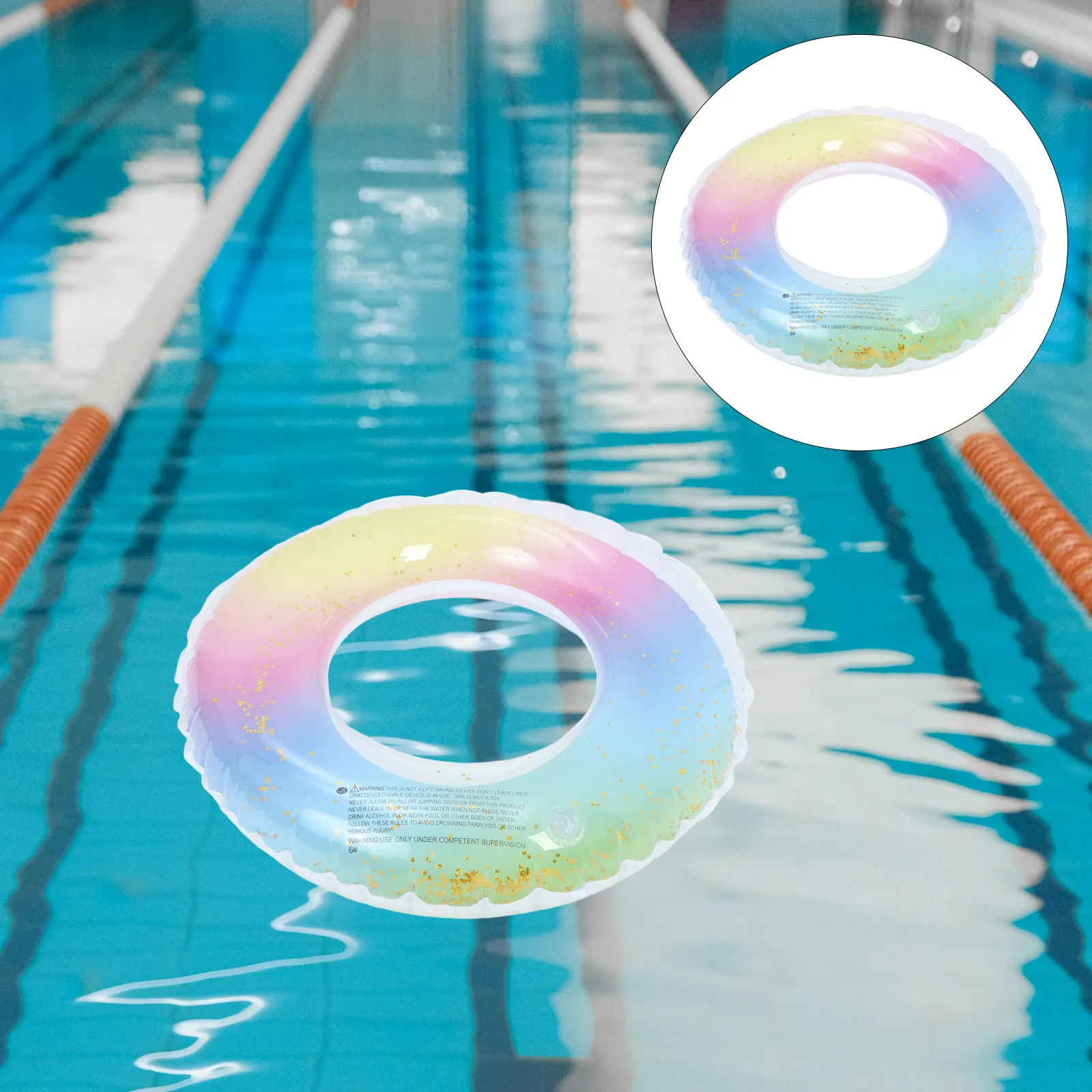 Rainbow Swimming Ring Inflatable Pool Float Cute Floats for Adults Gradient Sequins Translucent Design Safe Beach Lake
Rainbow Swimming Ring Inflatable Pool Float Cute Floats for Adults Gradient Sequins Translucent Design Safe Beach Lake