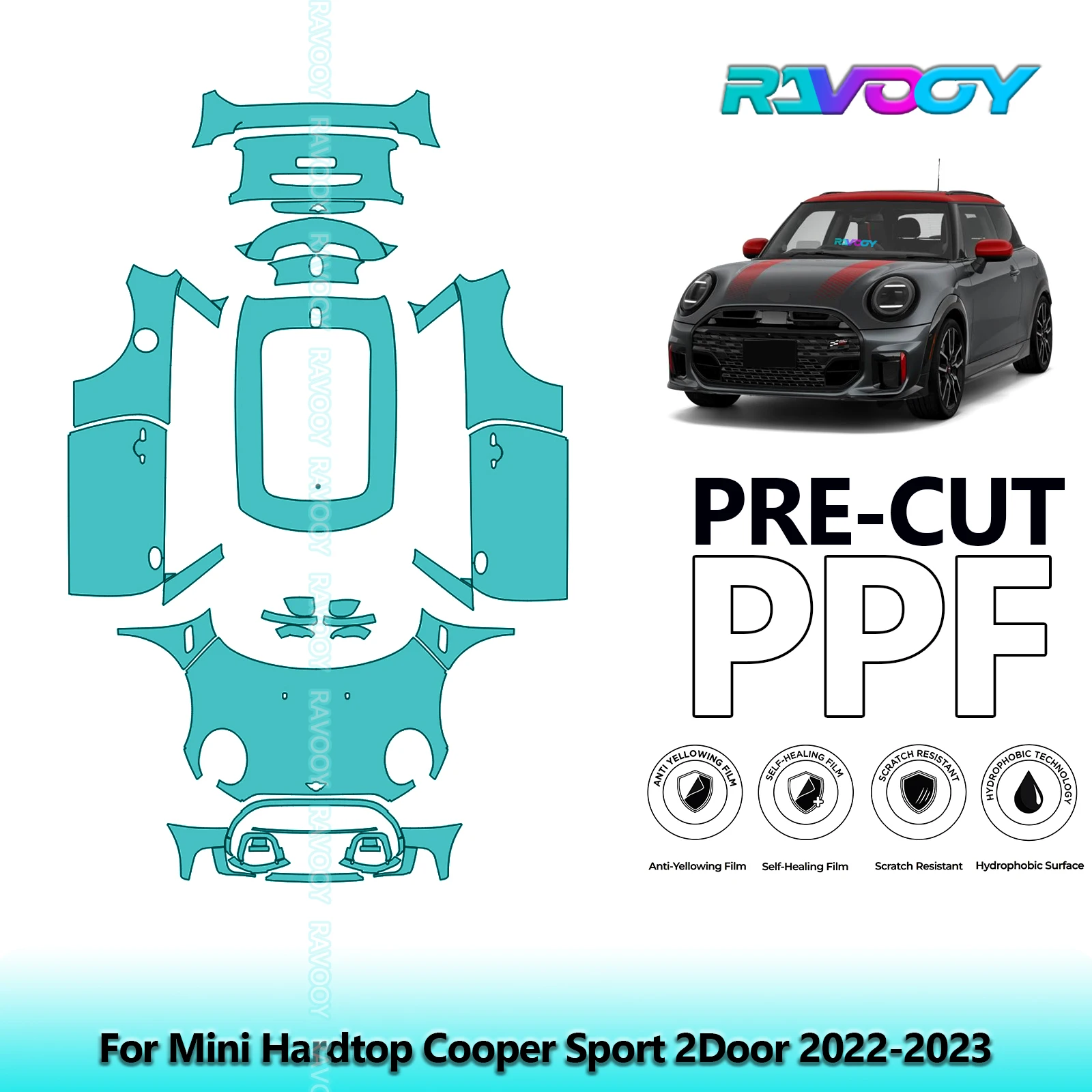 Для Mini Hardtop Cooper Sport 2-дверный 2022-2023 8,5 мил, предварительно вырезанная пленка, прозрачный бюстгальтер, полная защита от краски для автомобиля PPF
Для Mini Hardtop Cooper Sport 2-дверный 2022-2023 8,5 мил, предварительно вырезанная пленка, прозрачный бюстгальтер, полная защита от краски для автомобиля PPF