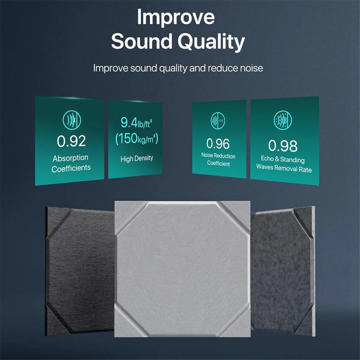 AA74 12 упаковок акустических панелей, самоклеящиеся, звукоизоляционные стеновые панели, звукоизоляционные панели для дверей, потолка, домашнего офиса, B
AA74 12 упаковок акустических панелей, самоклеящиеся, звукоизоляционные стеновые панели, звукоизоляционные панели для дверей, потолка, домашнего офиса, B