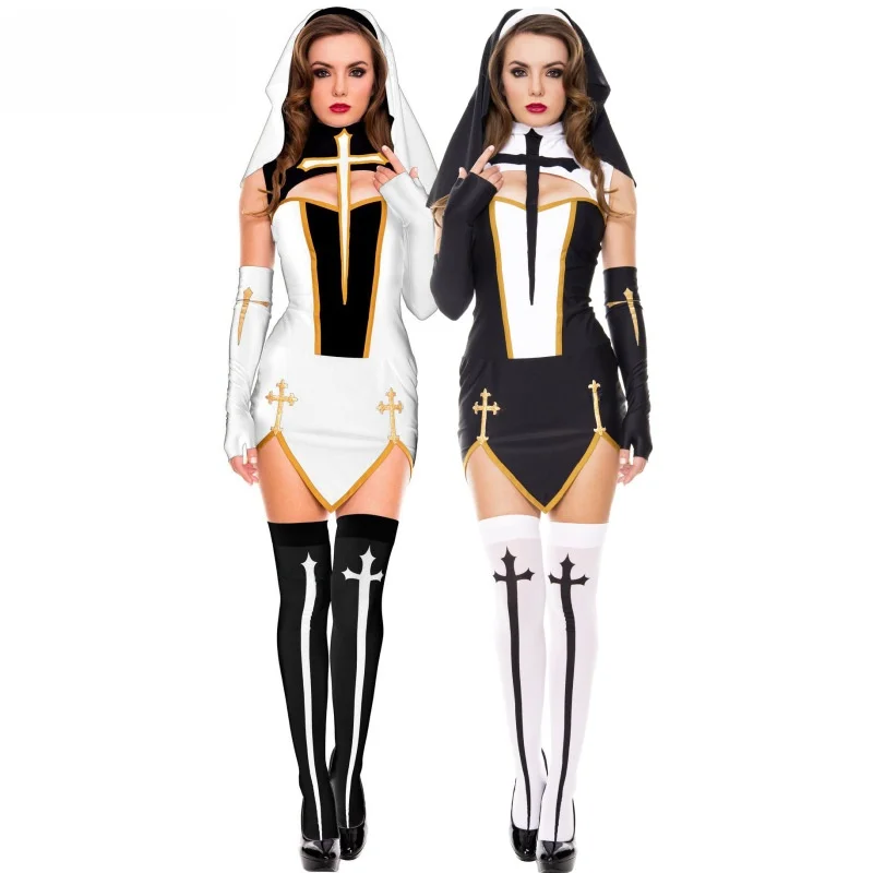 Adult Women's Nun Costume Halloween Role-playing SXL Fashionable Habit Outfit for Parties And Stage Performances
Adult Women's Nun Costume Halloween Role-playing SXL Fashionable Habit Outfit for Parties And Stage Performances