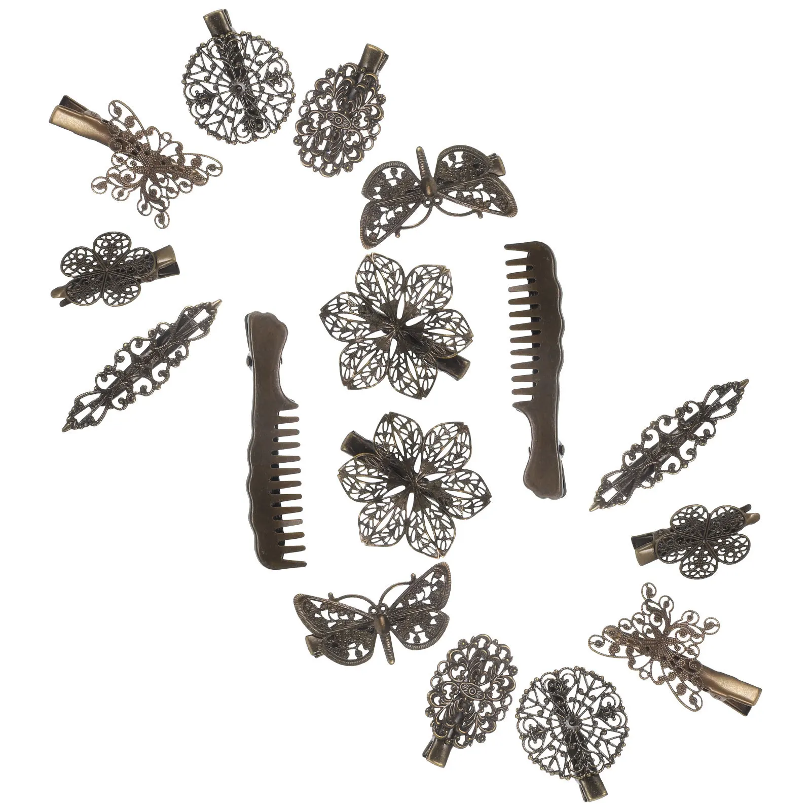 16Pcs Retro Butterflies Hair Clips Bronze Vintage French Barrettes Elegant Romantic Accessory for Women Party Daily Life
16Pcs Retro Butterflies Hair Clips Bronze Vintage French Barrettes Elegant Romantic Accessory for Women Party Daily Life
