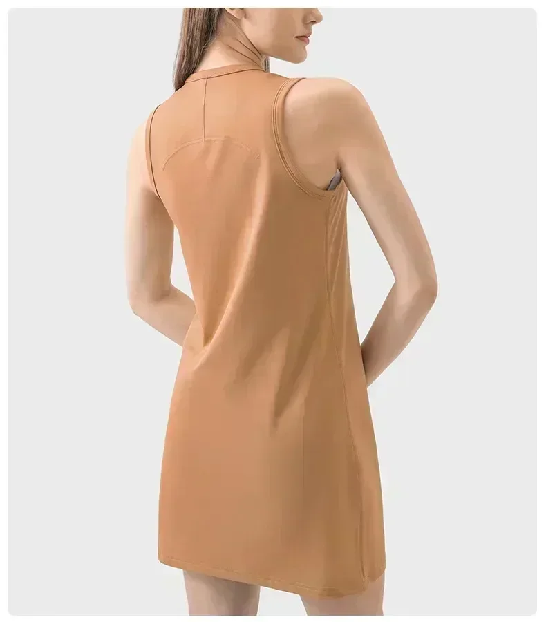 Lemon Women Sport Dress Round Collar Sleeveless Straight H Comfortable Cool Summer Active Exercise Tennis Golf Long Skirts
Lemon Women Sport Dress Round Collar Sleeveless Straight H Comfortable Cool Summer Active Exercise Tennis Golf Long Skirts