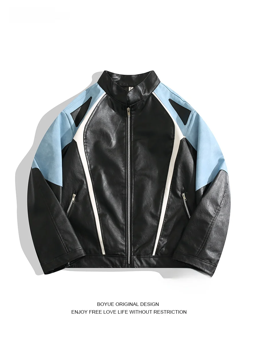 Boyle Color Blo Leather Jaet Men's Sli Motorcycle Design Hip Hop Street oulder Pads Spring Autumn Winter Outerwear
Boyle Color Blo Leather Jaet Men's Sli Motorcycle Design Hip Hop Street oulder Pads Spring Autumn Winter Outerwear