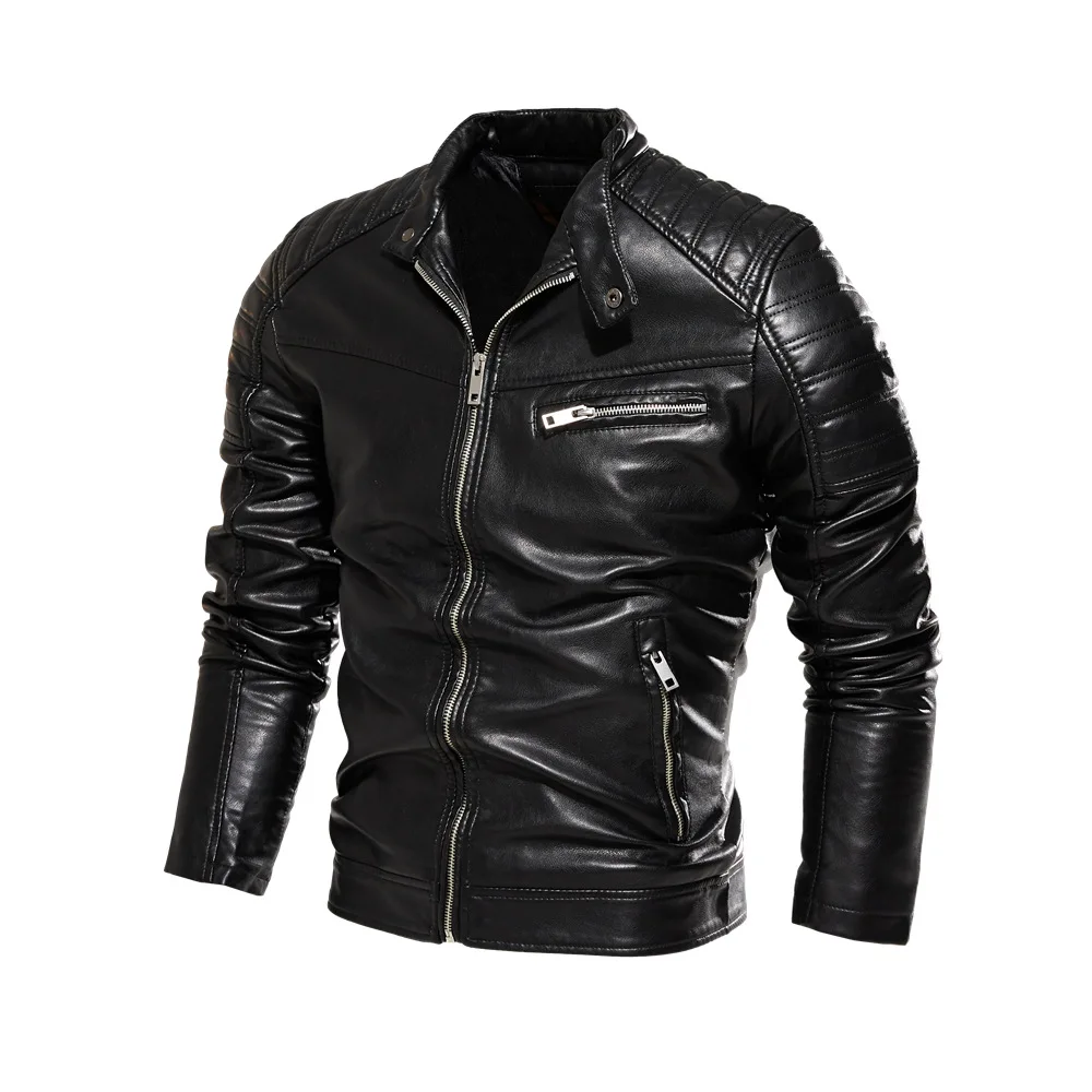 New Zipper Windproof Leather Coat Fashion Jacket Mens Motorcycle Plus Velvet Leather Jacket Slim Fit Short-Coat Lapel PU Jackets
New Zipper Windproof Leather Coat Fashion Jacket Mens Motorcycle Plus Velvet Leather Jacket Slim Fit Short-Coat Lapel PU Jackets