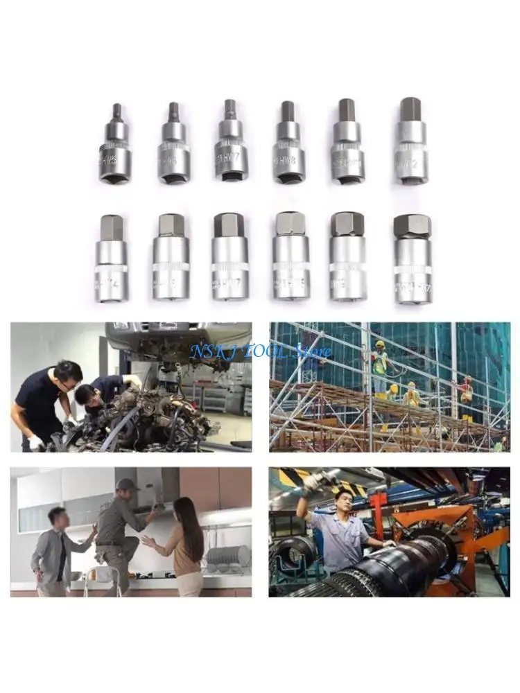 L8RC 12Pcs Inch Drive Socket Bit Set Screwdriver Bit For Inner Socket
L8RC 12Pcs Inch Drive Socket Bit Set Screwdriver Bit For Inner Socket