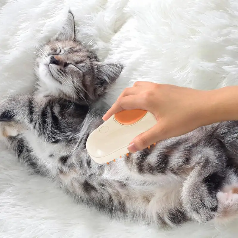 Steam Pet Brush Cat Steam Brush With Release Button 3-in-1 Cat Grooming Brush Self-Cleaning Steam Spray Cat Brush pet supplies 
Steam Pet Brush Cat Steam Brush With Release Button 3-in-1 Cat Grooming Brush Self-Cleaning Steam Spray Cat Brush pet supplies