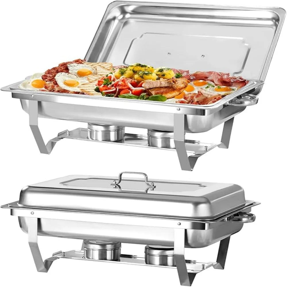 2/4/6 PACK Chafing Dish Buffet Set, 9QT Stainless Steel Rectangular Chafers and Buffet Warmer Sets for Catering, with Food & Wat
2/4/6 PACK Chafing Dish Buffet Set, 9QT Stainless Steel Rectangular Chafers and Buffet Warmer Sets for Catering, with Food & Wat