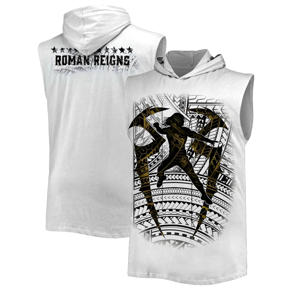 Men's White Roman Reigns Tribal Logo Sleeveless Hoodie Quick Drying Breathable Sports Gym Tank Top Street Casual Hooded Tank
Men's White Roman Reigns Tribal Logo Sleeveless Hoodie Quick Drying Breathable Sports Gym Tank Top Street Casual Hooded Tank