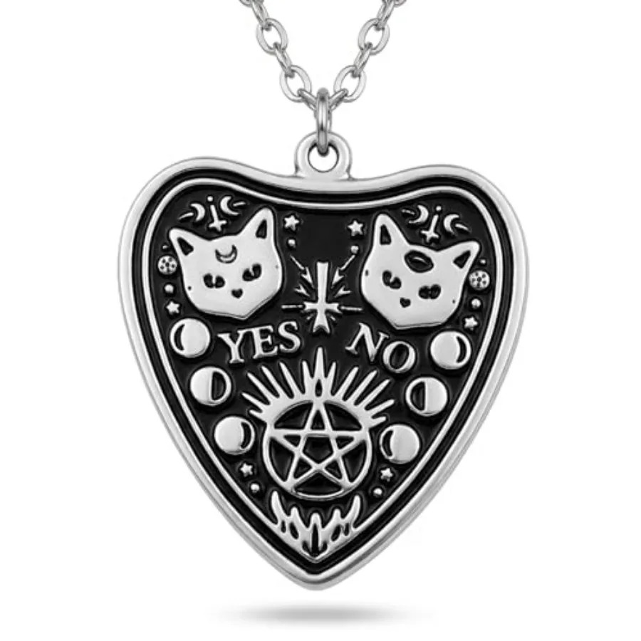 Ouija Necklace, Planchette Necklace Pendant for Men and Women, Board pendant with Necklace, Spirit Board Jewelry, Gothic Witchy
Ouija Necklace, Planchette Necklace Pendant for Men and Women, Board pendant with Necklace, Spirit Board Jewelry, Gothic Witchy