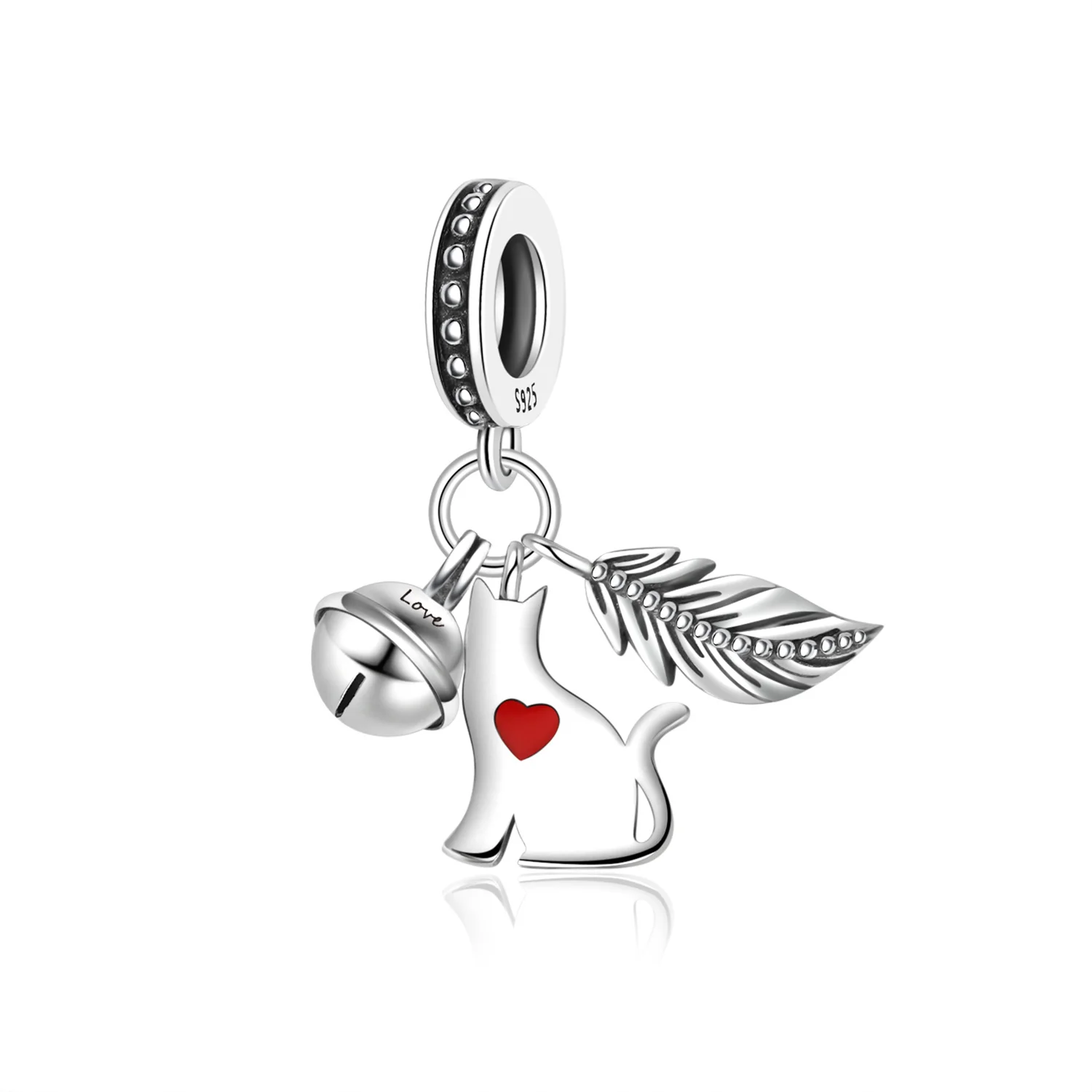 925 Sterling Silver Feather Bell Teasing Cat Stick Pendants Bracelet Charms Fit Women Jewelry Party Beads DIY Gifts Accessories
925 Sterling Silver Feather Bell Teasing Cat Stick Pendants Bracelet Charms Fit Women Jewelry Party Beads DIY Gifts Accessories