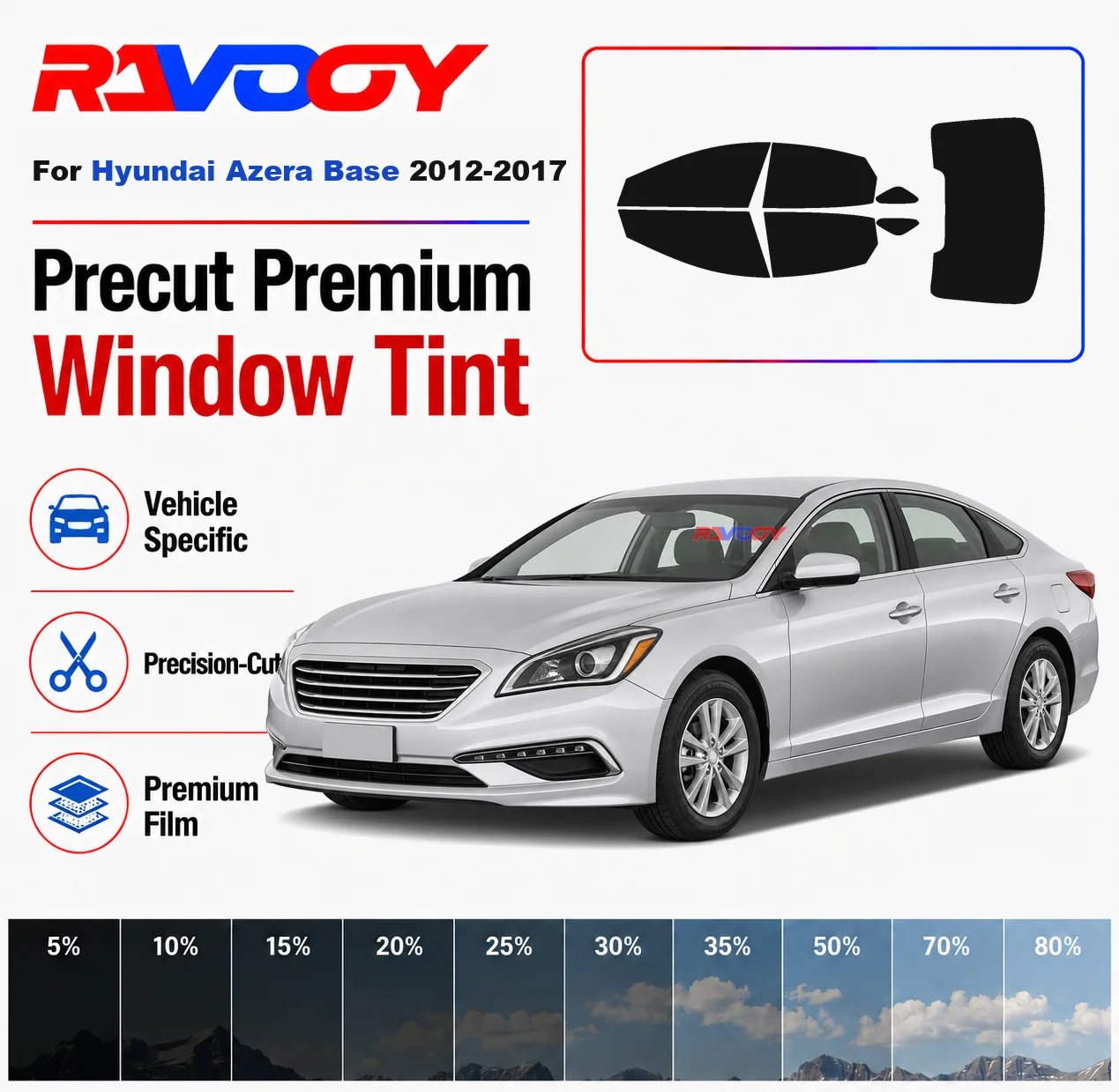 Premium Precut Window Tint Kit Front Rear Windows Rear Windshield For Hyundai Azera Base 2012-2017 Car Solar Nano Ceramic Film
Premium Precut Window Tint Kit Front Rear Windows Rear Windshield For Hyundai Azera Base 2012-2017 Car Solar Nano Ceramic Film