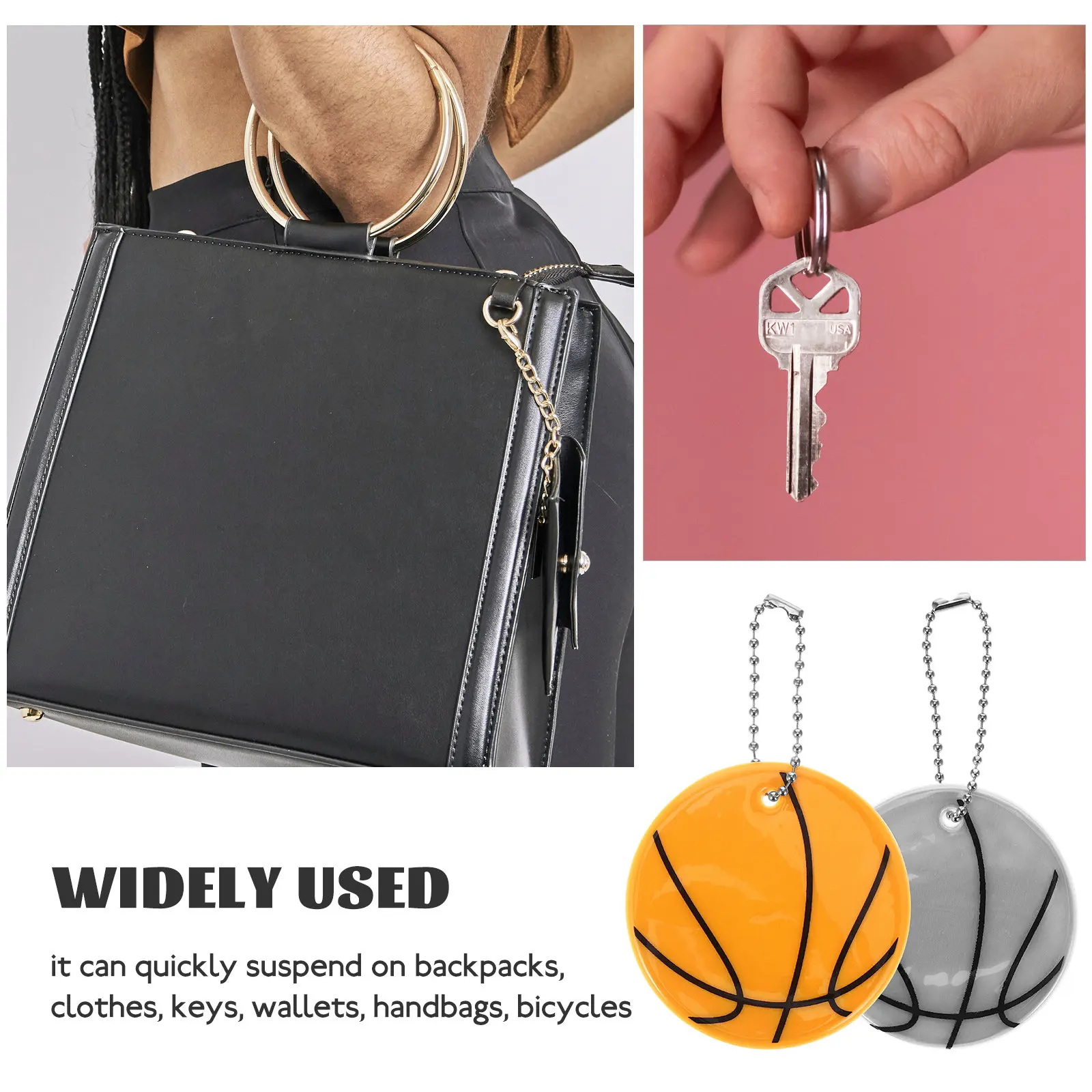 Набор из 6 светоотражающих брелоков-подвесок в виде баскетбольных мячей: компактный и безопасный декор для сумок, одежды, ключей, клатчей, для использования в темное время суток
Набор из 6 светоотражающих брелоков-подвесок в виде баскетбольных мячей: компактный и безопасный декор для сумок, одежды, ключей, клатчей, для использования в темное время суток