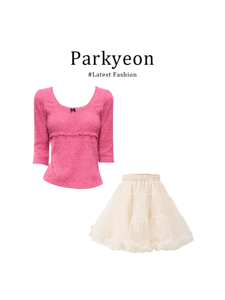 Parkyeon Korean Style A-Line Mesh Half Skirt Spring 2026 High Waist Puffy Short Skirt for Young Girls Batwing Type
Parkyeon Korean Style A-Line Mesh Half Skirt Spring 2026 High Waist Puffy Short Skirt for Young Girls Batwing Type