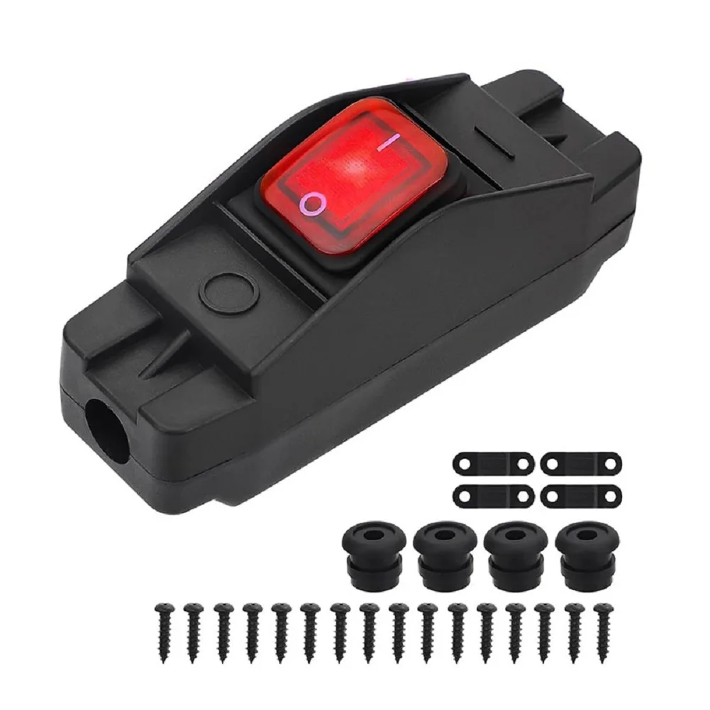 1PC Inline Switch JR-617 Terminal Block Waterproof Inline Switch With Light 110V-250V 16A Push Button On/Off 4Pin 2 Pole
1PC Inline Switch JR-617 Terminal Block Waterproof Inline Switch With Light 110V-250V 16A Push Button On/Off 4Pin 2 Pole