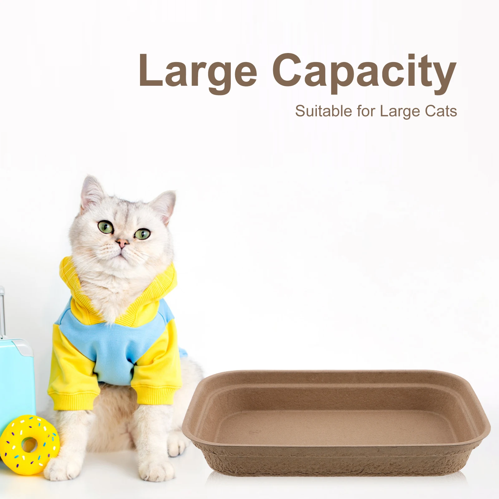 2pcs Pulp Cat Toilet Large Sifting Tray Disposable Litter Box for Cats Kitten Boxes Pet Portable Travel Pee Shield Spacious
2pcs Pulp Cat Toilet Large Sifting Tray Disposable Litter Box for Cats Kitten Boxes Pet Portable Travel Pee Shield Spacious