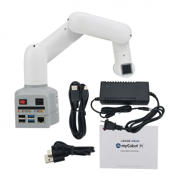 MyCobot-Pi 6 Axis Robot Arm Mechanical Arm Payload 250G for Image Recognition ROS Education AI