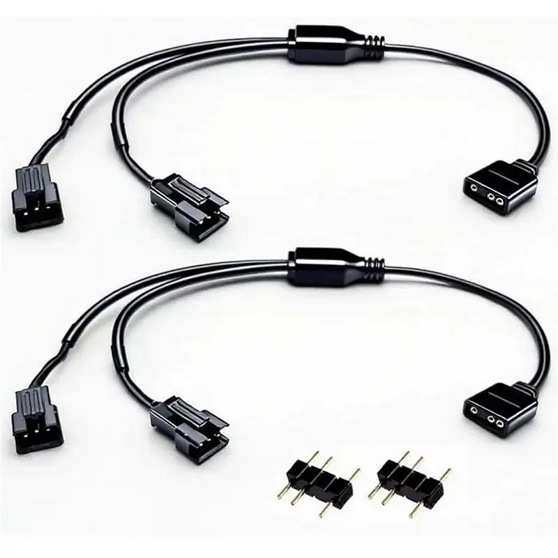 ABXD 2 PCS For RGB Fans, LED Strips ARGB Fan Splitter 5V 3 Pin Female To SM 3 Pin Male Extension Cable 1 To 2 Extension Cable
ABXD 2 PCS For RGB Fans, LED Strips ARGB Fan Splitter 5V 3 Pin Female To SM 3 Pin Male Extension Cable 1 To 2 Extension Cable