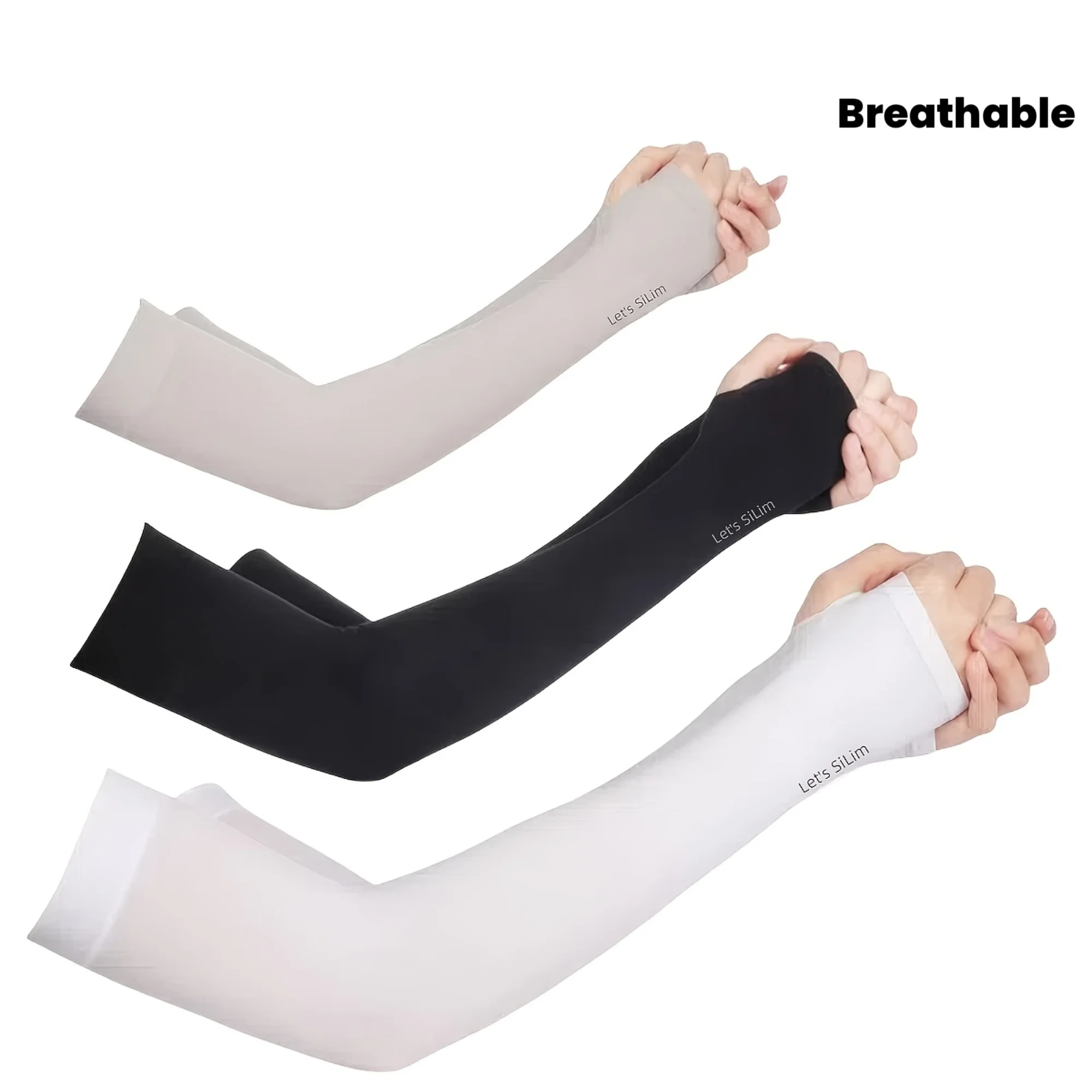 3 pairs of sun protection arm sleeves, breathable and sweat-absorbent arm covers, for cycling and outdoor activities
3 pairs of sun protection arm sleeves, breathable and sweat-absorbent arm covers, for cycling and outdoor activities