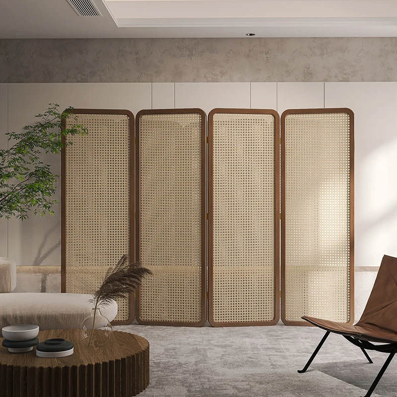 Folding screen partition, living room entry door shelter, solid wood rattan removable bedroom block bed, Chinese office simple
Folding screen partition, living room entry door shelter, solid wood rattan removable bedroom block bed, Chinese office simple