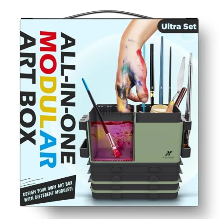 Portable All-in-One Modular Painting Station with Paint Brush Cleaner and HoldersWet Paint Palette Tray with Lid for Miniature
Portable All-in-One Modular Painting Station with Paint Brush Cleaner and HoldersWet Paint Palette Tray with Lid for Miniature
