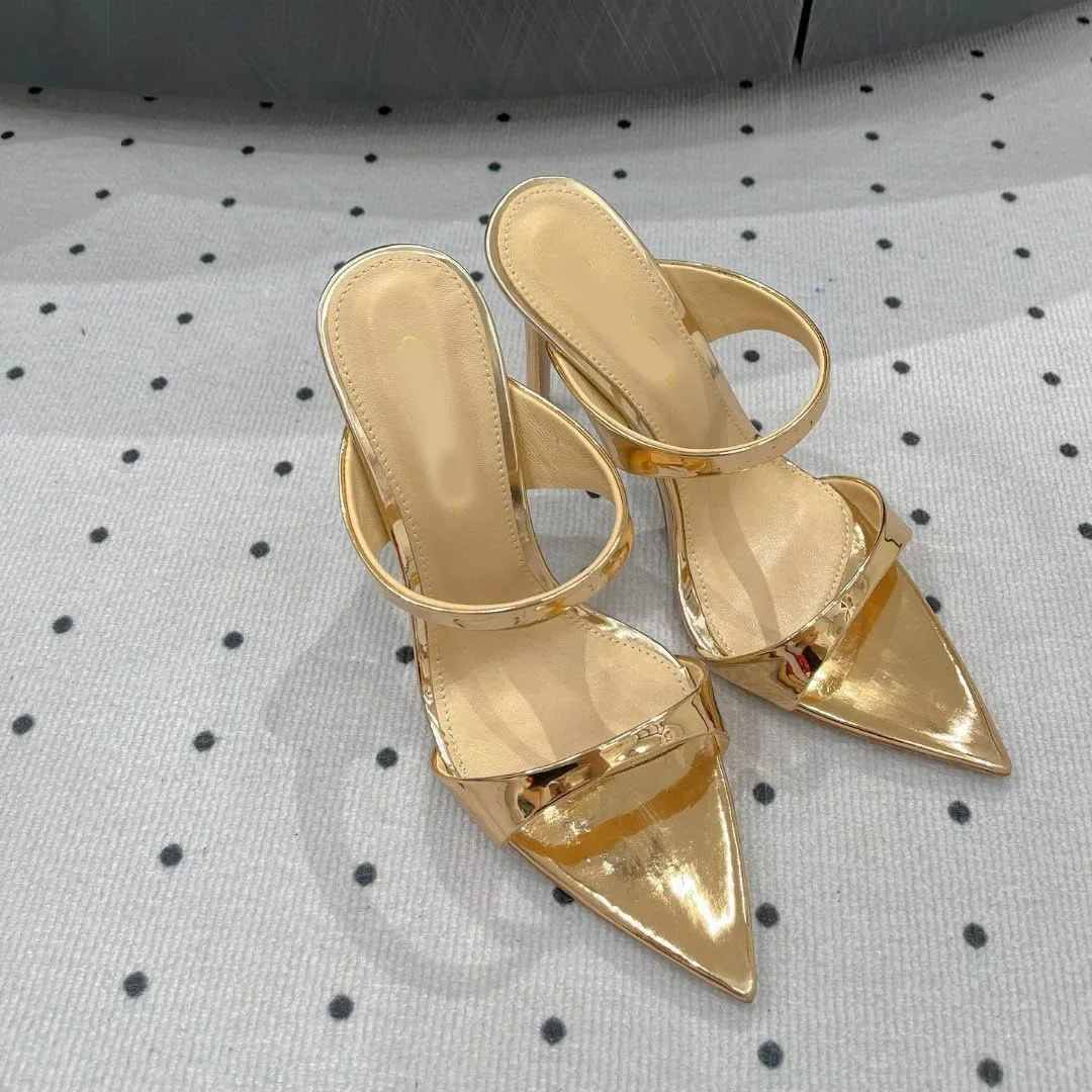 Summer Style Pointed, Slender Heel Golden and Exquisite Temperament Sandals, Women's Back Empty Sexy High Heels, Women's
Summer Style Pointed, Slender Heel Golden and Exquisite Temperament Sandals, Women's Back Empty Sexy High Heels, Women's