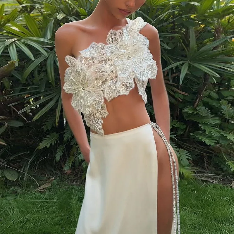 Elegant Women's Sets Dress Spaghetti Strap Backless Dresses Two-piece Crop Top High Slit Satin Skirt Women's 2-piece Set
Elegant Women's Sets Dress Spaghetti Strap Backless Dresses Two-piece Crop Top High Slit Satin Skirt Women's 2-piece Set