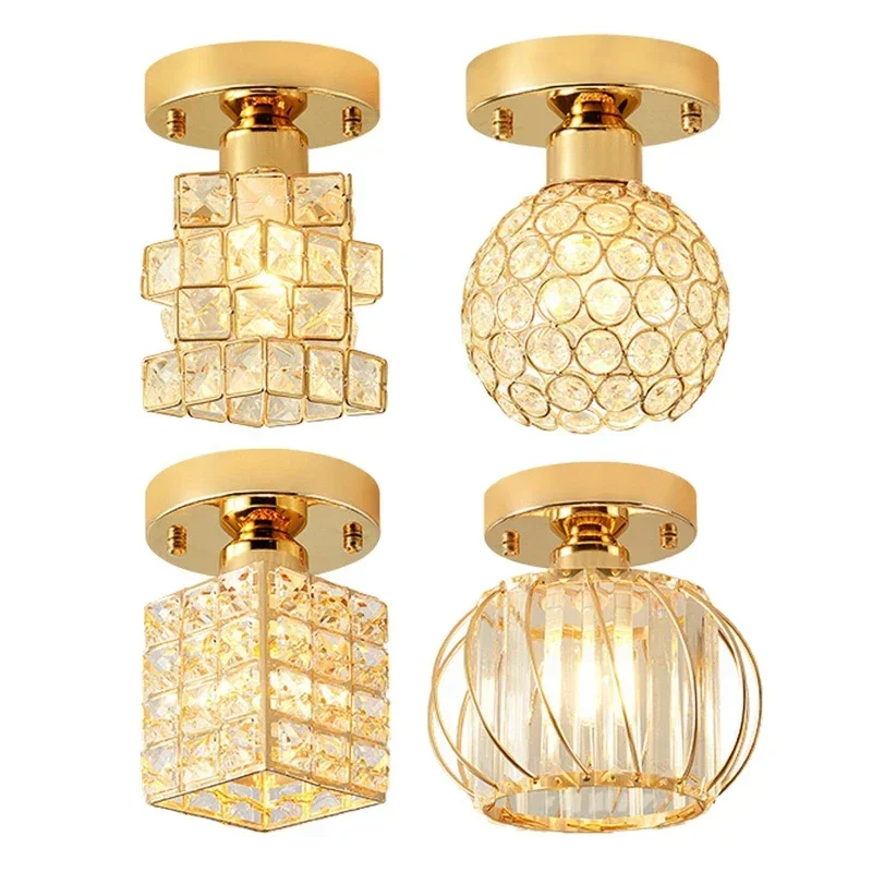 Modern LED Ceiling Light for Bedroom E27 Indoor Crystal Ceiling Lamp Cozy Decor for Home Balcony Corridor Aisle Gold Lamp
Modern LED Ceiling Light for Bedroom E27 Indoor Crystal Ceiling Lamp Cozy Decor for Home Balcony Corridor Aisle Gold Lamp
