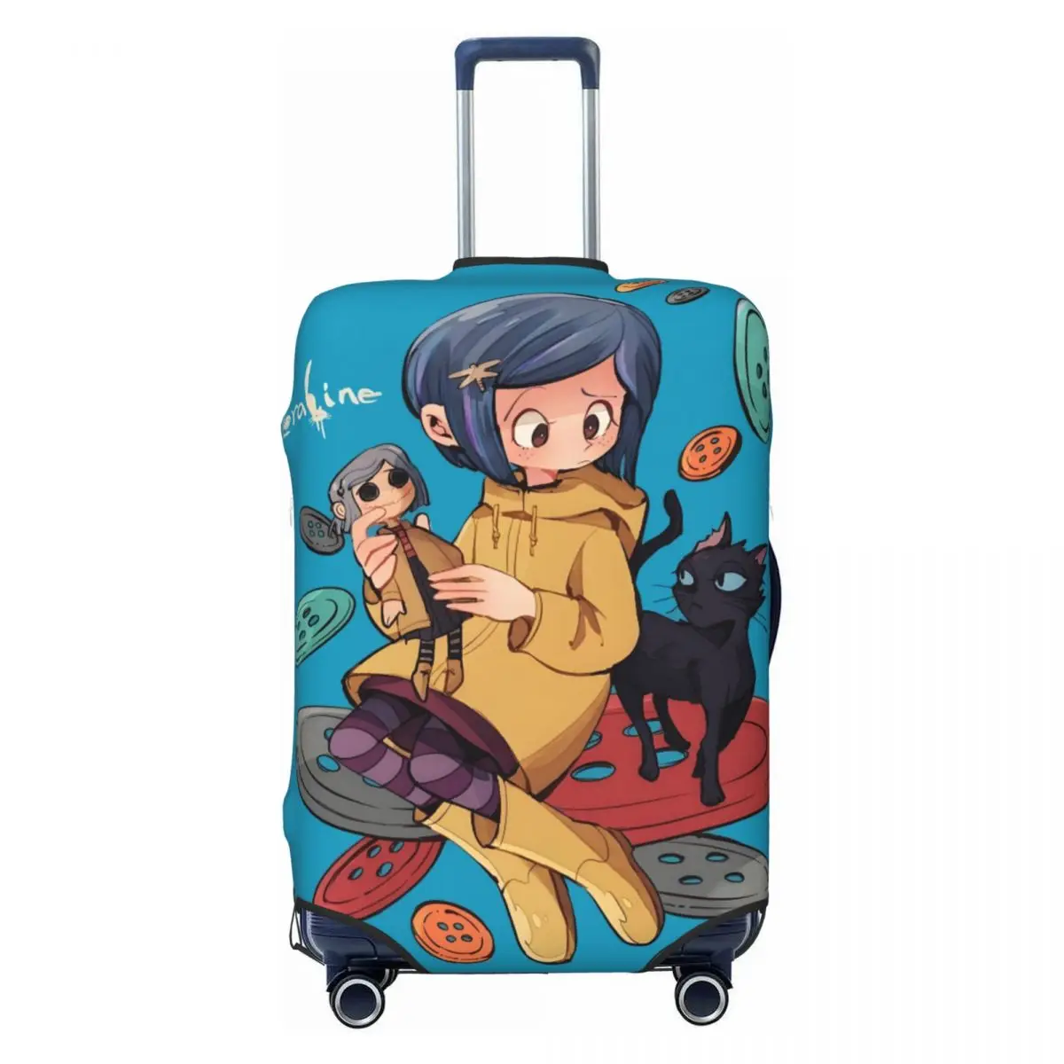 Пользовательские милые Coraline Twitchy Witchy Girl чехол для багажа протектор эластичный Хэллоуин страшный фильм дорожные чехлы для чемоданов
Пользовательские милые Coraline Twitchy Witchy Girl чехол для багажа протектор эластичный Хэллоуин страшный фильм дорожные чехлы для чемоданов