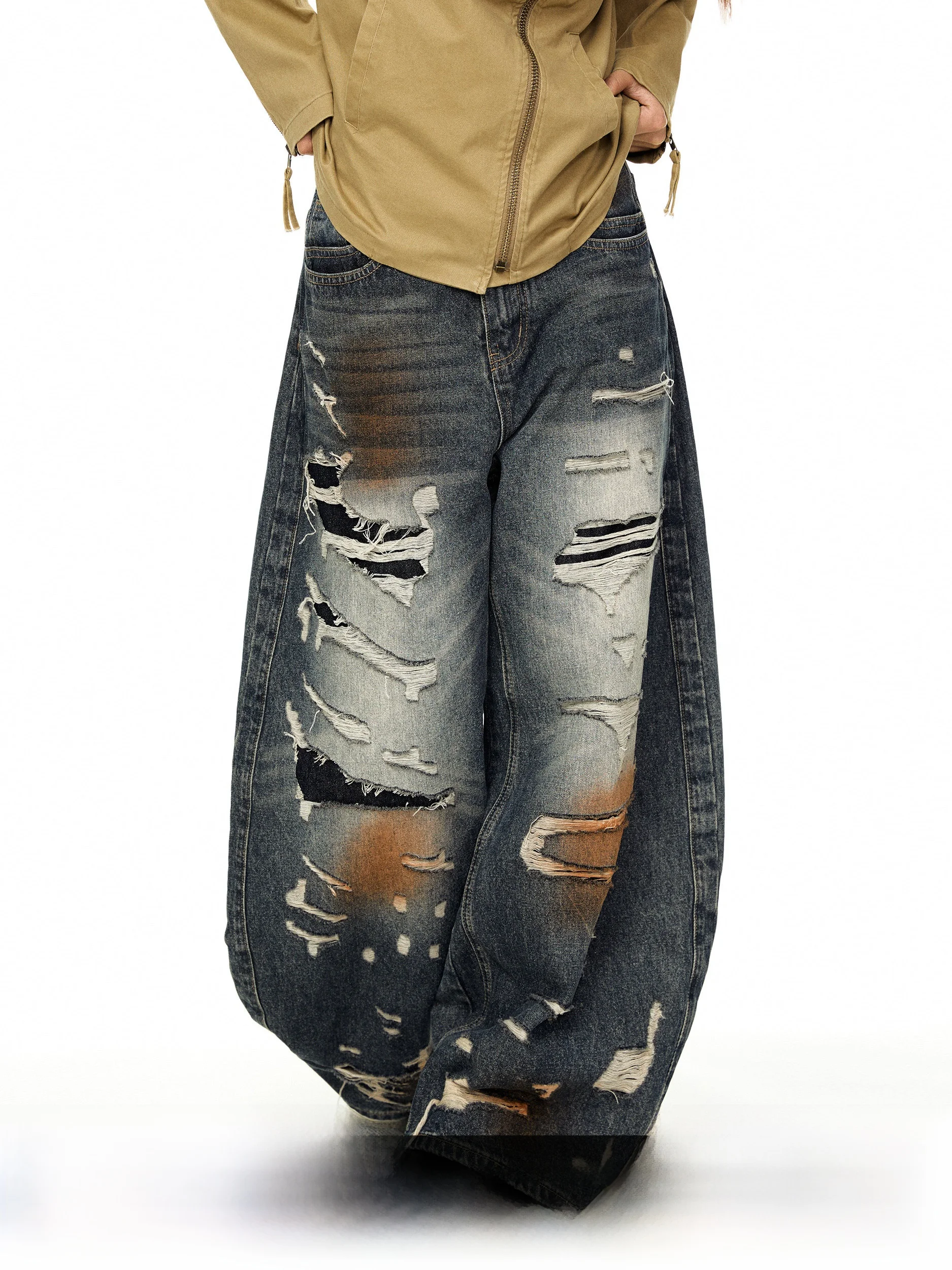 Blabb American Retro Waed Ripped Denim Jeans Women Loose Slim Straight Floor-Length Pants High Waist Cotton Casual
Blabb American Retro Waed Ripped Denim Jeans Women Loose Slim Straight Floor-Length Pants High Waist Cotton Casual