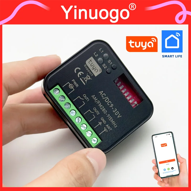 YNG206 Tuya WiFi RX-MULTI Garage Door Remote Control Receiver 9-30V 85-250V 2CH Work For Alexa Google Home SmartLife 
YNG206 Tuya WiFi RX-MULTI Garage Door Remote Control Receiver 9-30V 85-250V 2CH Work For Alexa Google Home SmartLife