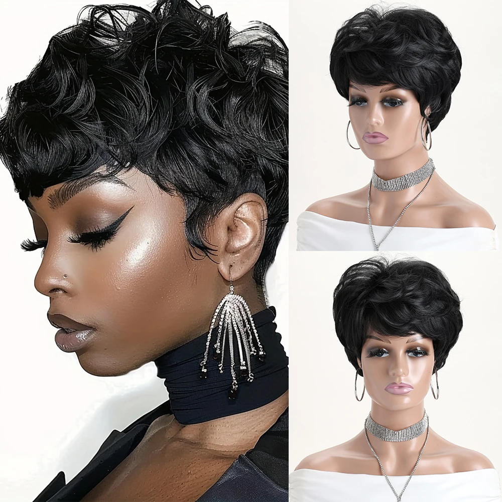 10-дюймовые синтетические черные парики для женщин, натурально выглядящие, из термостойкого волокна, для повседневной носки, на Рождество, свадьбу, вечеринку, Хэллоуин
10-дюймовые синтетические черные парики для женщин, натурально выглядящие, из термостойкого волокна, для повседневной носки, на Рождество, свадьбу, вечеринку, Хэллоуин