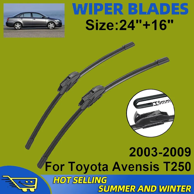 2PCS Wiper Blades Set Kit For Toyota Avensis T250 2003-2009 Front Windshield Brushes Windscreen Window Accessories
2PCS Wiper Blades Set Kit For Toyota Avensis T250 2003-2009 Front Windshield Brushes Windscreen Window Accessories