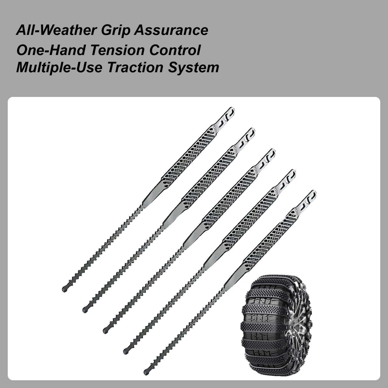 Snow Chains Reusable Traction Belt 5 Pieces Car Anti-Slip Snow Tire Chains For Vehicle Automotive Scooter SUV Sedan Truck
Snow Chains Reusable Traction Belt 5 Pieces Car Anti-Slip Snow Tire Chains For Vehicle Automotive Scooter SUV Sedan Truck