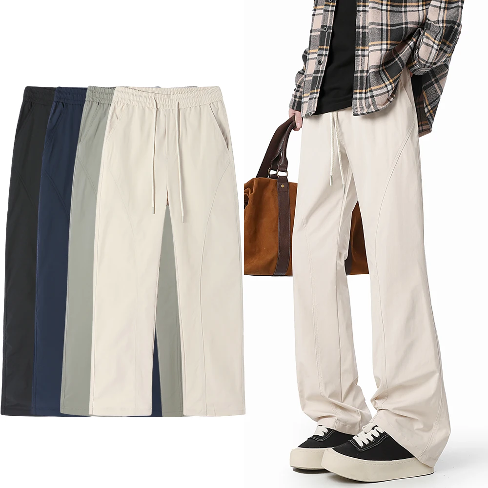 Новые летние мужские прямые брюки из ледяного шелка, рабочие брюки Cleanfit, дышащие, быстросохнущие, тонкие повседневные брюки
Новые летние мужские прямые брюки из ледяного шелка, рабочие брюки Cleanfit, дышащие, быстросохнущие, тонкие повседневные брюки