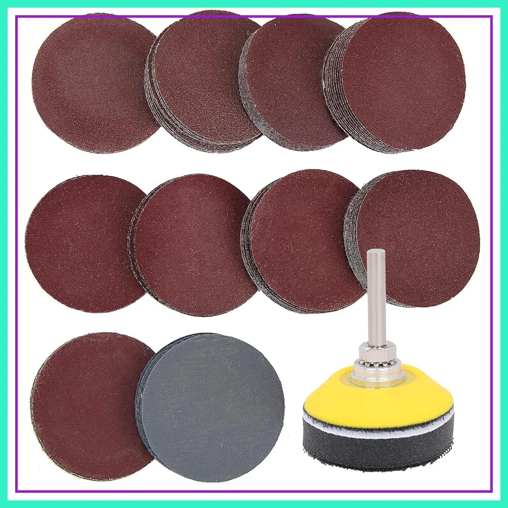 100 Pcs 2 Inch Sanding Discs, 80-3000 Grit with Backing Plate & Foam Pad, Hook & Loop for Drill
100 Pcs 2 Inch Sanding Discs, 80-3000 Grit with Backing Plate & Foam Pad, Hook & Loop for Drill
