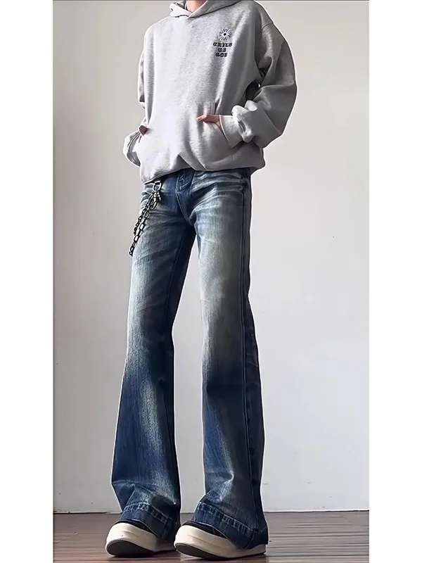 Retro Blue Waed Jeans Men Winter Cleanfit High Waist Slim Straight Leg Micro Flare Pants Casual Wear All Seasons
Retro Blue Waed Jeans Men Winter Cleanfit High Waist Slim Straight Leg Micro Flare Pants Casual Wear All Seasons