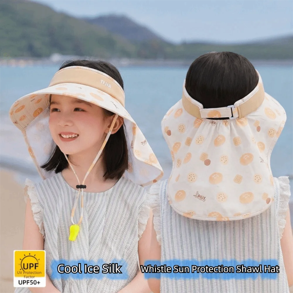 Big Brim Children's Sun Hat Extended Shawl Ice Silk Kids Whistle Sunscreen Hat Sun Protection Foldable Summer Sunshade Hat
Big Brim Children's Sun Hat Extended Shawl Ice Silk Kids Whistle Sunscreen Hat Sun Protection Foldable Summer Sunshade Hat