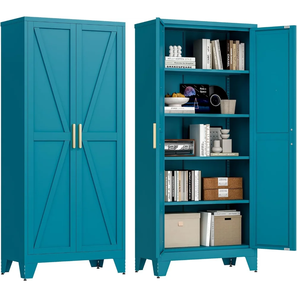 71'' Farmhouse Metal Storage Cabinet with Barn Doors,Steel File Cabinet for Home Office,Kitchen Pantry 4 Adjustable Shelves
71'' Farmhouse Metal Storage Cabinet with Barn Doors,Steel File Cabinet for Home Office,Kitchen Pantry 4 Adjustable Shelves