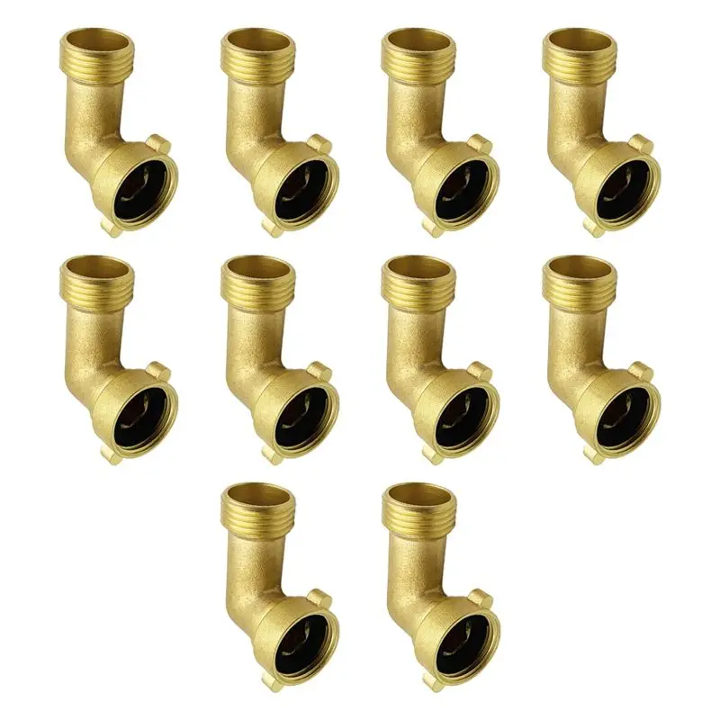 AEE2-10 Pack Garden Hose Elbow 90 Degree Hose Adapter Solid Brass Water Hose Elbow Heavy Duty Hose Connector 3/4 Inch
AEE2-10 Pack Garden Hose Elbow 90 Degree Hose Adapter Solid Brass Water Hose Elbow Heavy Duty Hose Connector 3/4 Inch